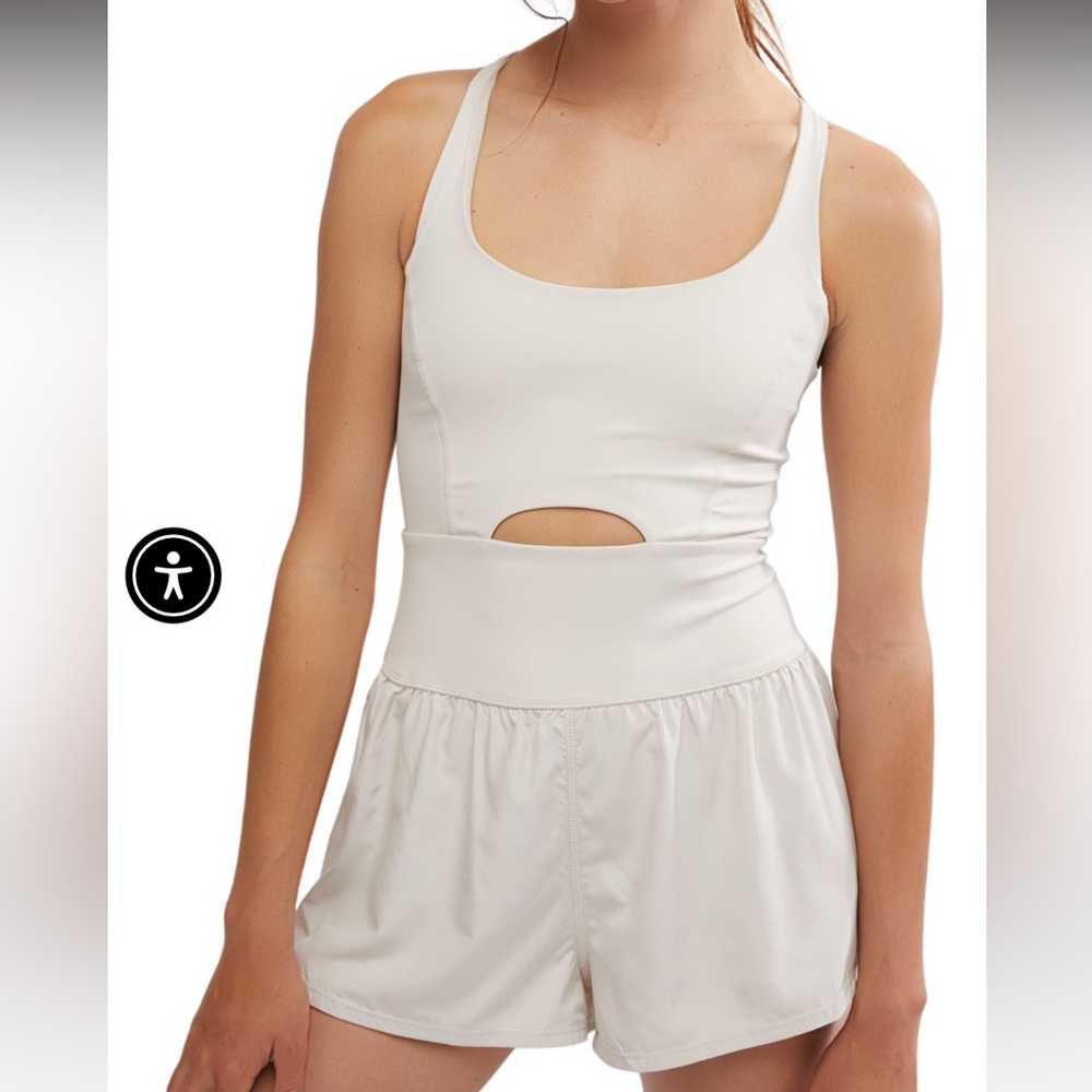 FP Movement by Free People Cream Jumpsuit